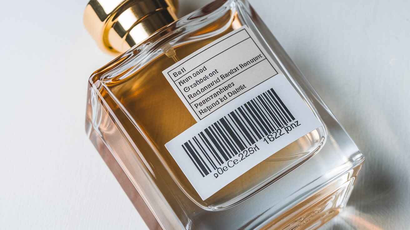 Código de Barras in Modern Perfume Packaging