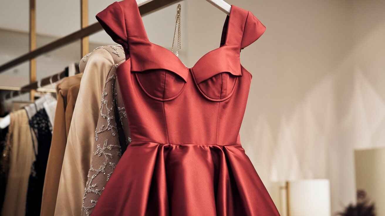 Red Satin Dress