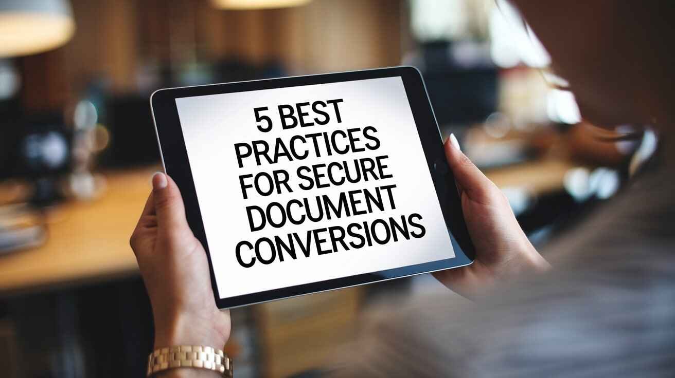 Best Practices for Secure Document Conversions